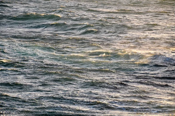 Blaues Stilles Meerwasser Mit Wellen Natürlicher Hintergrund Foto Textur — Stockfoto