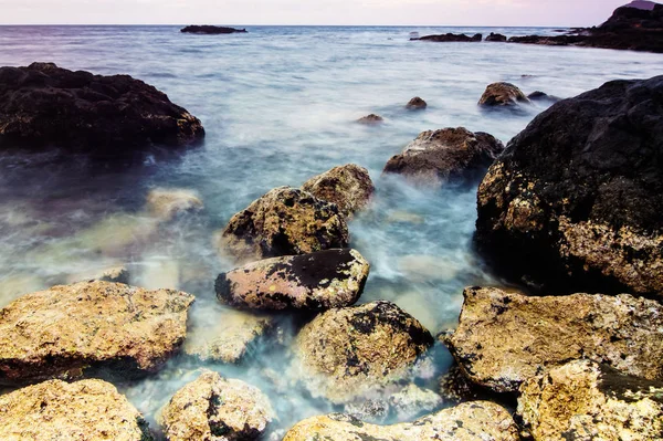 Lång Exponering Bild Havskusten Teneriffa — Stockfoto