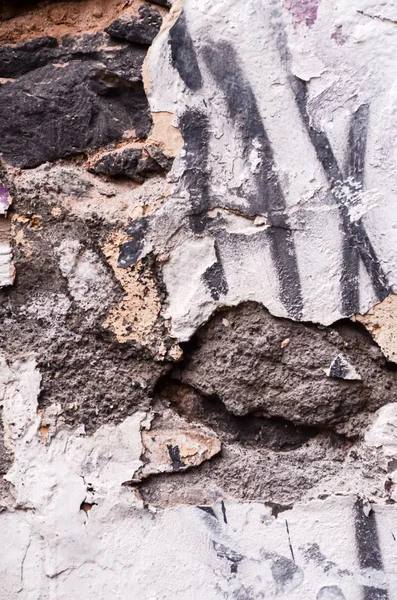 Oude Verweerde Peeling White Wall Achtergrond Textuur — Stockfoto