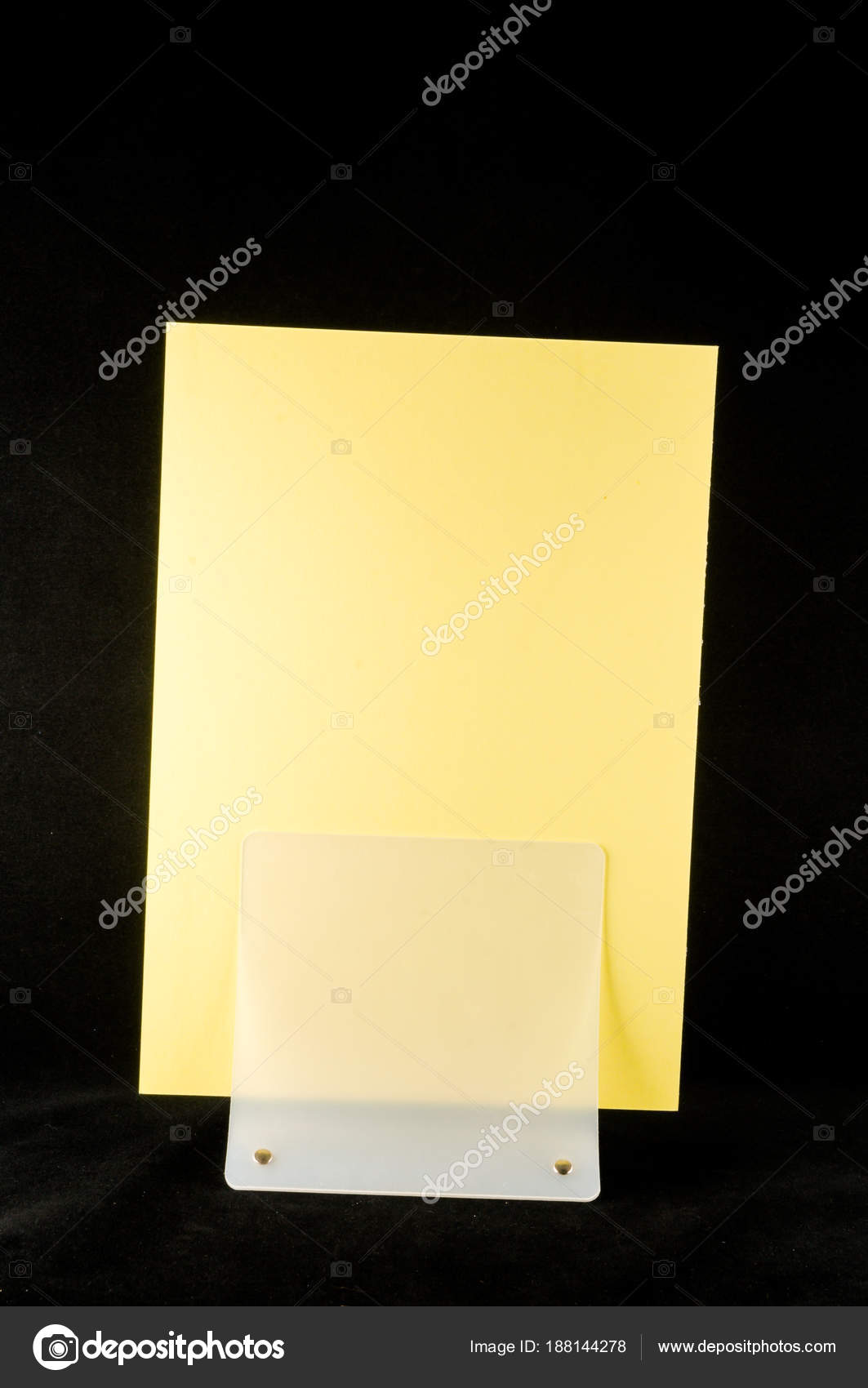 Download Blank Flyer Mockup Paper Holder Isolated Plain Flier Stand Clear Stock Photo C Underworld1 188144278 PSD Mockup Templates
