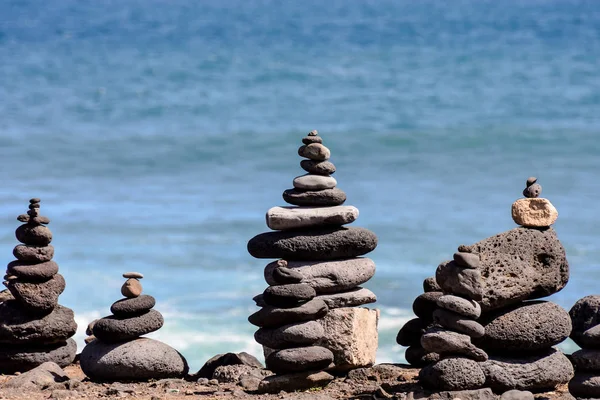 Photo Stack Pierres Sur Plage Mer — Photo