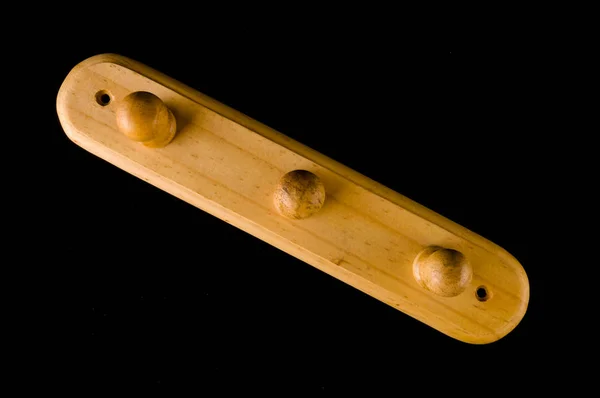 Primer plano de perchas de madera — Foto de Stock