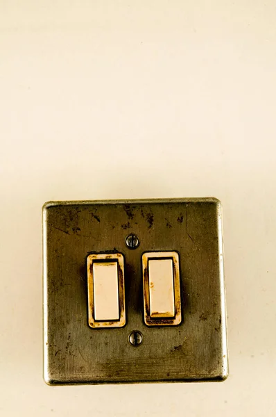 Close-up of elctric switch interruptor — Stock Photo, Image