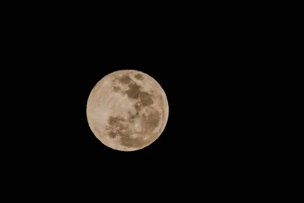 Foto Van Maan Aan Nachtelijke Hemel — Stockfoto