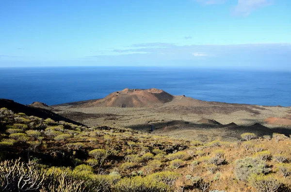 Volcan Vue Aérienne Hierro Îles Canaries Espagne — Photo