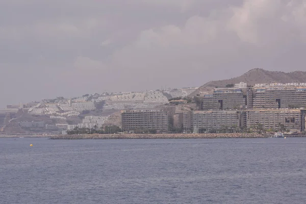 Landschaft Aus Spanischer Sicht Arguineguin Gran Canaria Tropische Vulkanische Kanarische — Stockfoto