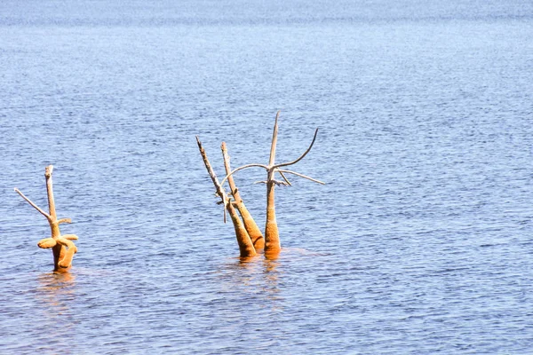 Kobberrød Forurenset Sjømine Gossan Cobre Huelva Spania – stockfoto