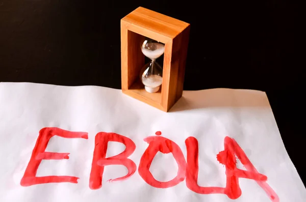 Słowo tekst Ebola — Zdjęcie stockowe