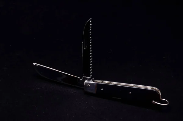 Vintage czarny nóż narzędzie — Zdjęcie stockowe