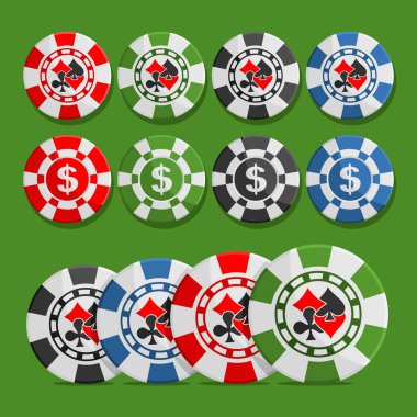 Vektör logo poker fişleri