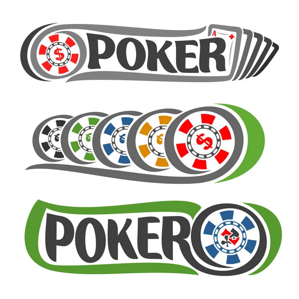 Vektor logo póker — Stock Vector