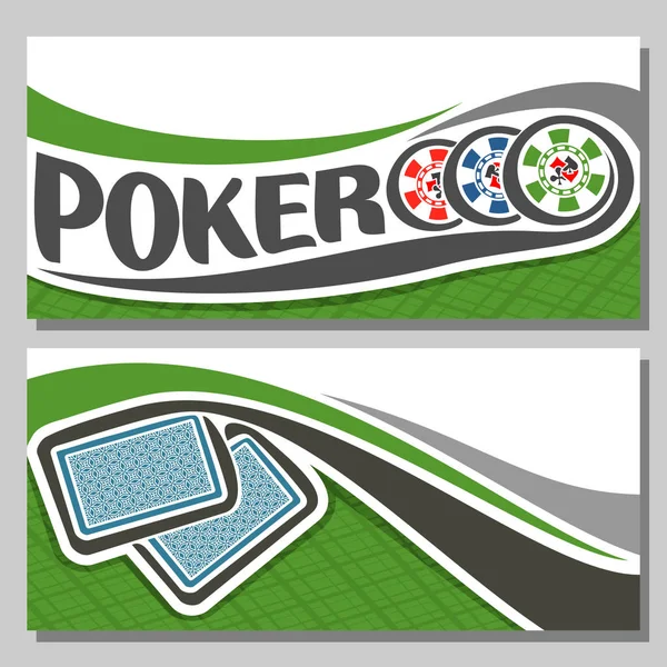 Vector-banner a holdem póker — Stock Vector