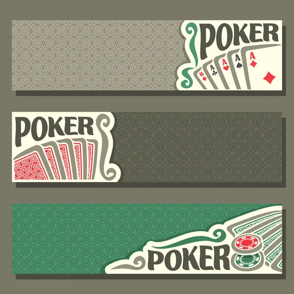 テキサスホールデム ポーカーのベクトル カバー — ストックベクタ