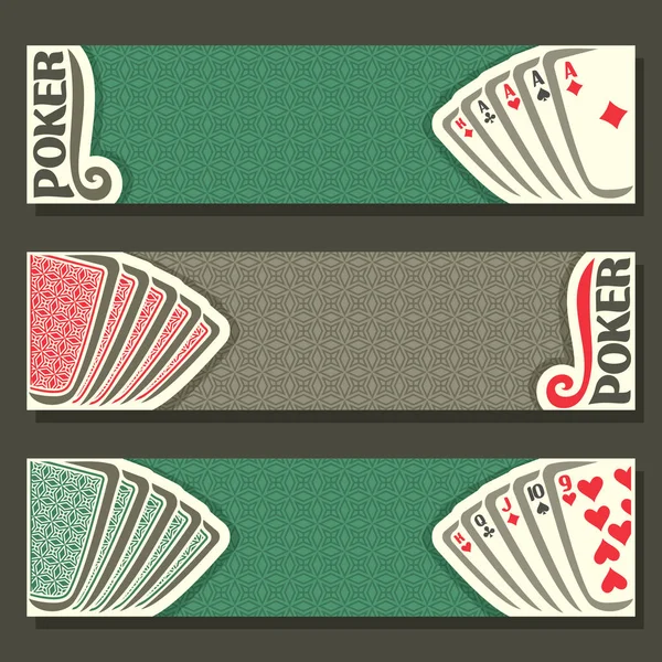 Banner vectorial de holdem Poker — Vector de stock