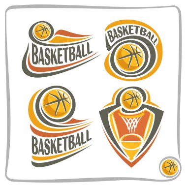 Vektör soyut logo basketbol topu