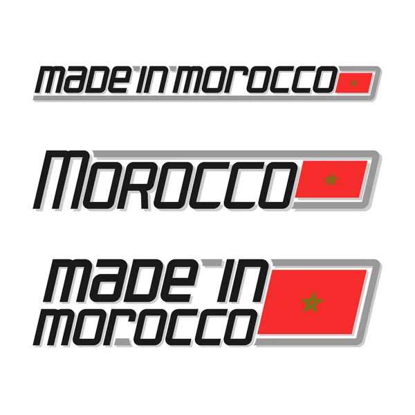 Logo de ilustración vectorial "made in Morocco " — Vector de stock