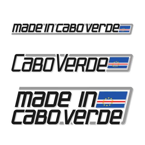 Logo de ilustración vectorial "made in Cabo Verde " — Vector de stock