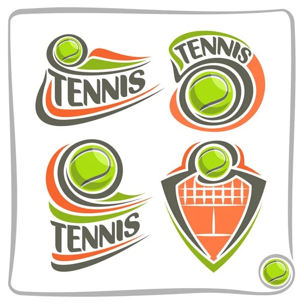 Vector abstract logo lawn Tennis Ball — Stock Vector