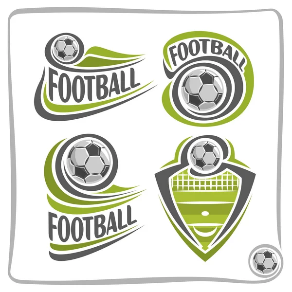 Logo astratto vettoriale Football Ball — Vettoriale Stock