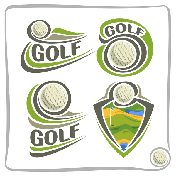 Vector abstracto logo Golf Ball — Archivo Imágenes Vectoriales