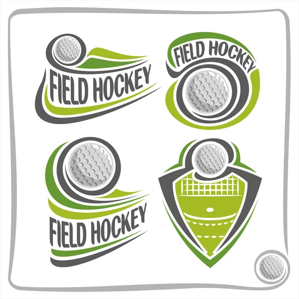 Векторний абстрактний логотип Польовий хокейний бал — стоковий вектор