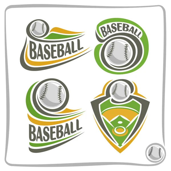 Logo abstrait vectoriel balle de baseball — Image vectorielle