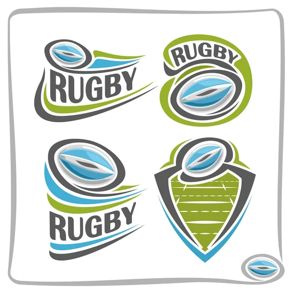 Logo abstrait vectoriel Rugby Ball — Image vectorielle