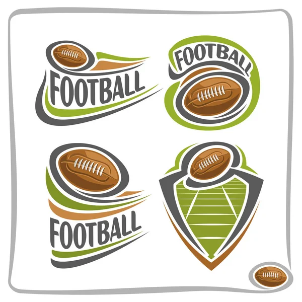 Logo abstrait vectoriel américain Football Ball — Image vectorielle
