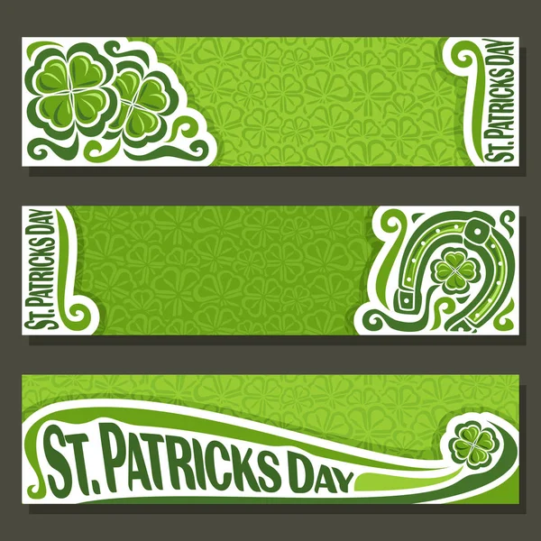 Bannière abstraite vectorielle pour la Saint Patrick sur fond de Shamrock — Image vectorielle