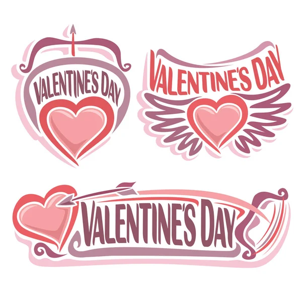 Vector logo for Happy Valentine's Day — Stock Vector