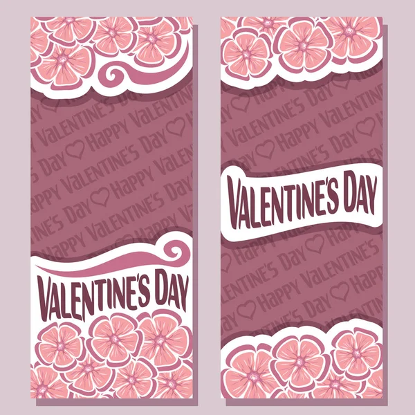 Vector abstract banners for Happy Valentine's Day — Stock Vector