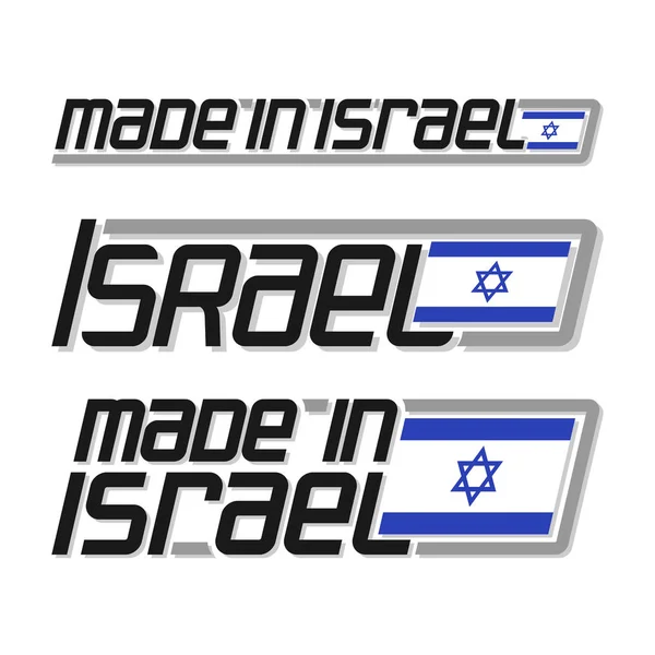 Logotipo de ilustração vetorial "made in Israel " — Vetor de Stock