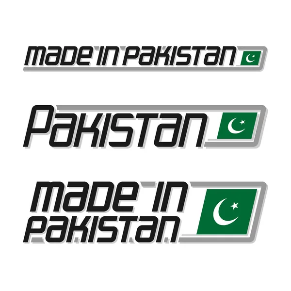 Logo de ilustración vectorial "made in Pakistan " — Vector de stock