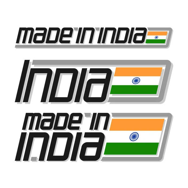 Logo de ilustración vectorial "made in India " — Vector de stock