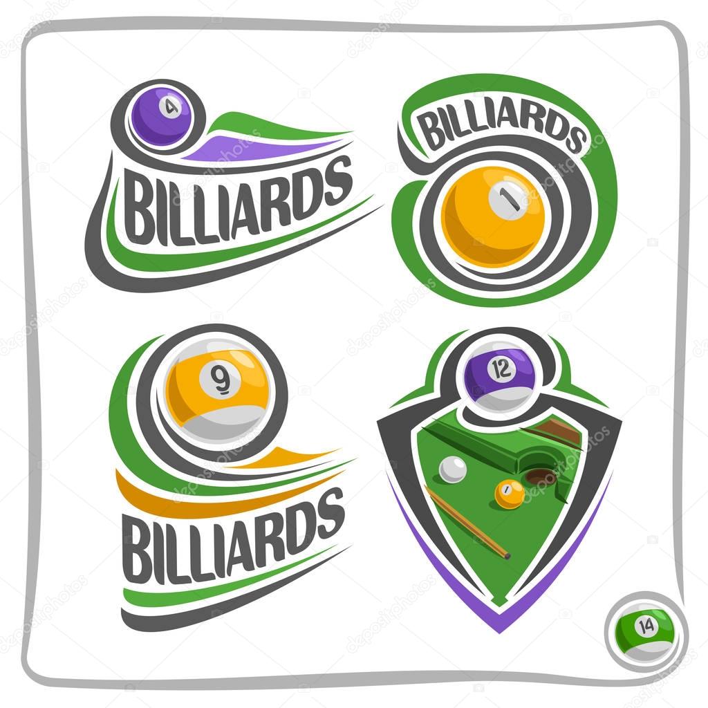 Vector abstract logo Billiards Ball