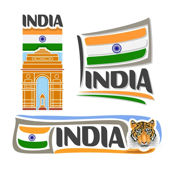 Logo vettore India — Vettoriale Stock