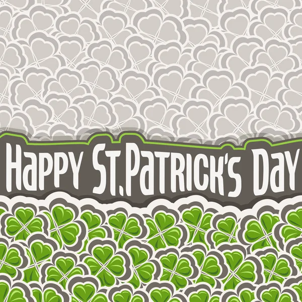 Vector Clover Pattern for St Patrick's Day — Stock Vector