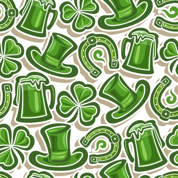 Motif vectoriel sans couture Saint-Patrick — Image vectorielle