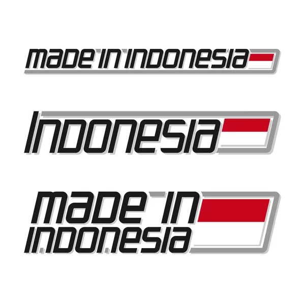 Ilustracja wektorowa "made in Indonesia" — Wektor stockowy