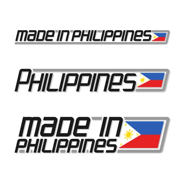 Ilustración vectorial "made in Philippines " — Vector de stock