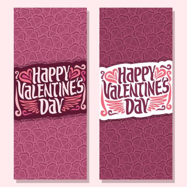 Happy Valentine's Day için vektör soyut afişler