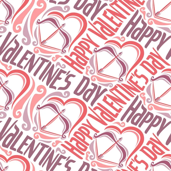 Vector seamless pattern for Happy Valentine's Day — Stock Vector
