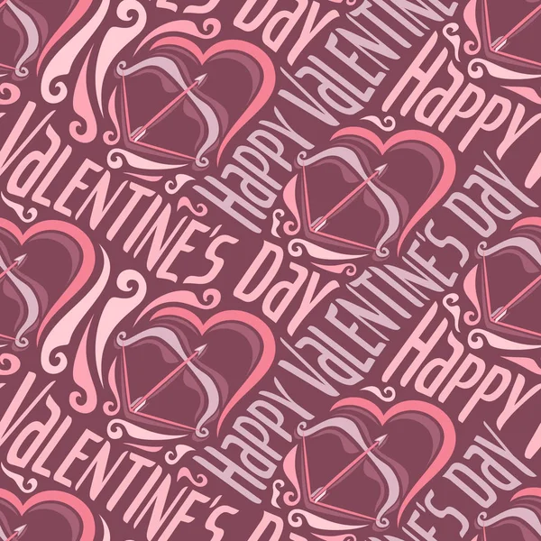 Vector seamless pattern for Happy Valentine's Day — Stock Vector
