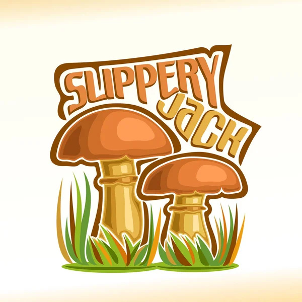 Векторный логотип Slippery Jack Mushrooms — стоковый вектор