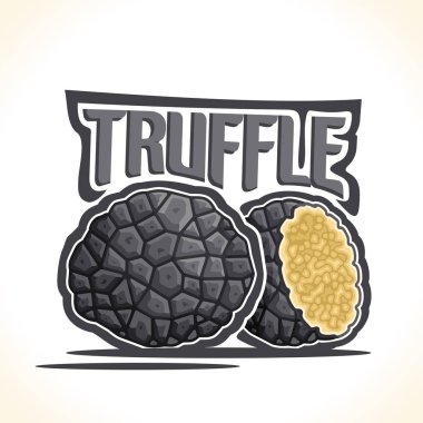 Vector logo Black Truffle Mushrooms clipart