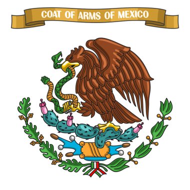 Vector illustration on theme Mexican Coat of Arms clipart