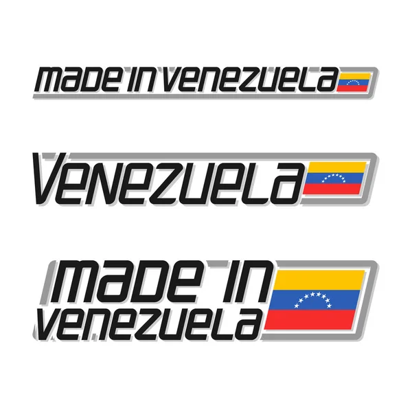 Vector illustration logo "made in Venezuela" — Stock Vector