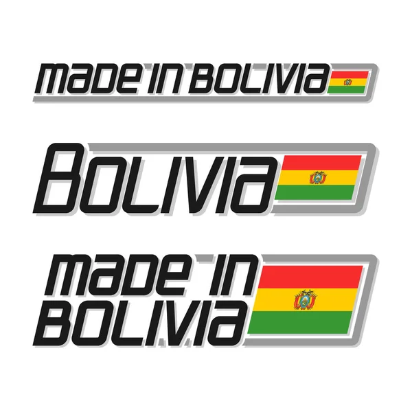 Vektor Illustration logo "made in bolivien" — Stockvektor