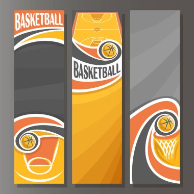Basketbol için vektör dikey afiş