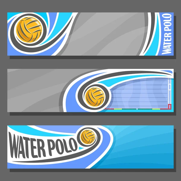 Vector horizontal Banners for Water Polo — Stock Vector